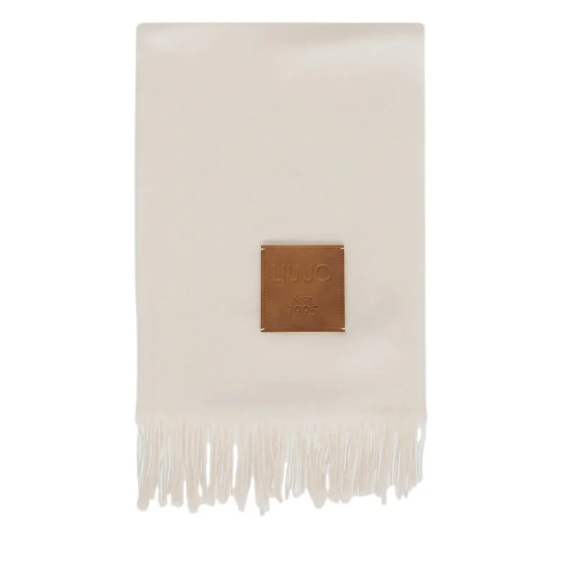 Stola Donna 70 x 180 cm LIU JO in Tessuto Garzato Beige Chiaro