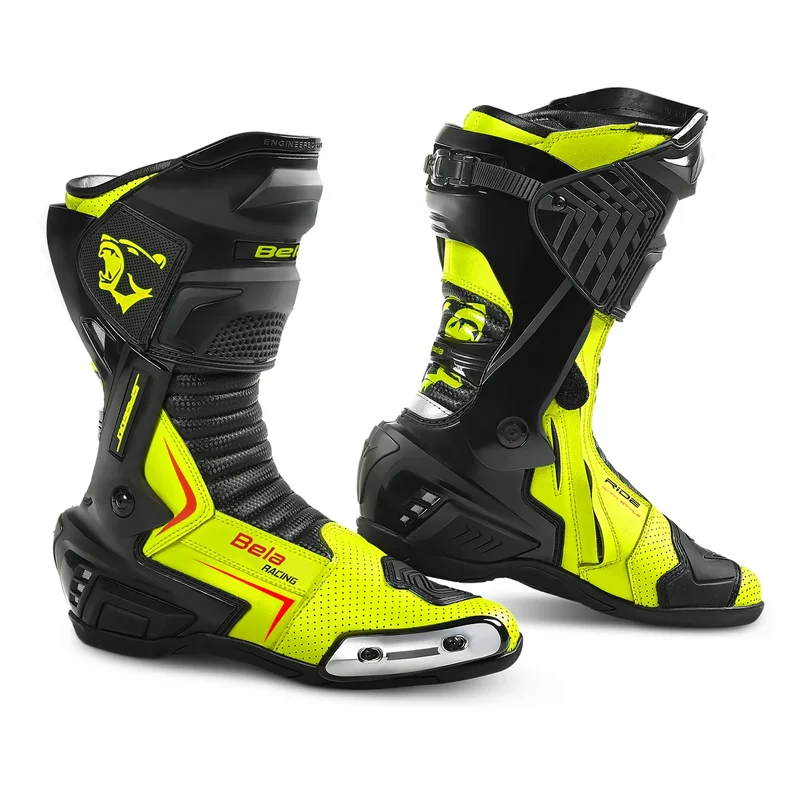 BELA SPEEDO 2.0 STIVALI DI MOTO NERO GIALLO FLUO