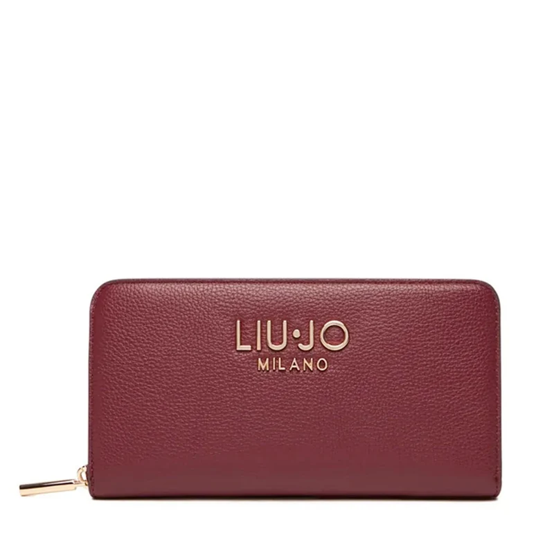 Portafoglio Donna Zip Around LIU JO Better effetto Bottalato Red Wine