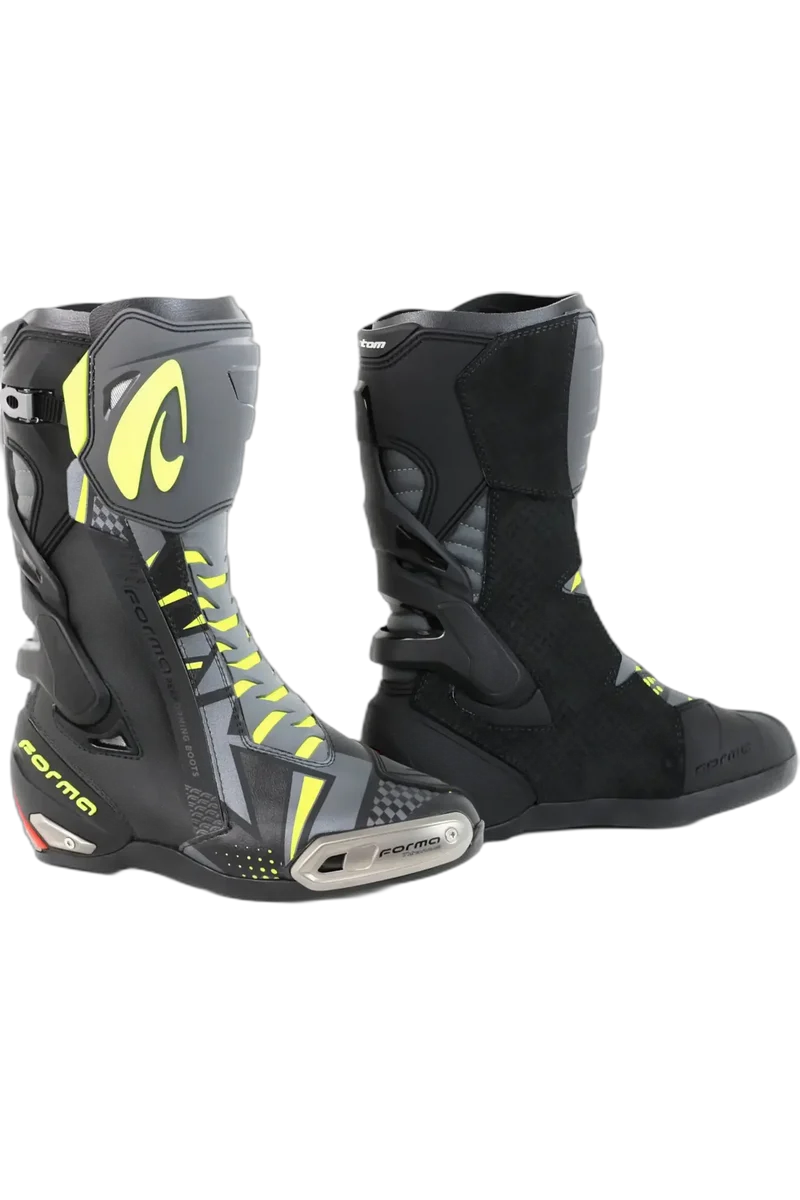 FORMA Phantom Stivali Da Moto Fuoristrada Nero Grigio Giallo