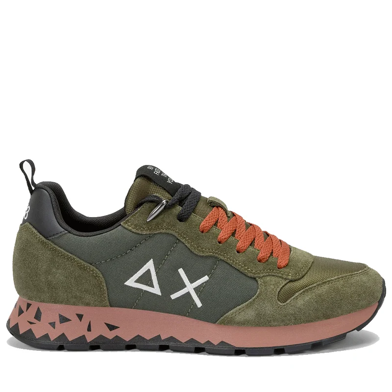 Scarpe Uomo Sun68 Sneakers Tom Snake Colore Militare Scuro - Z45104