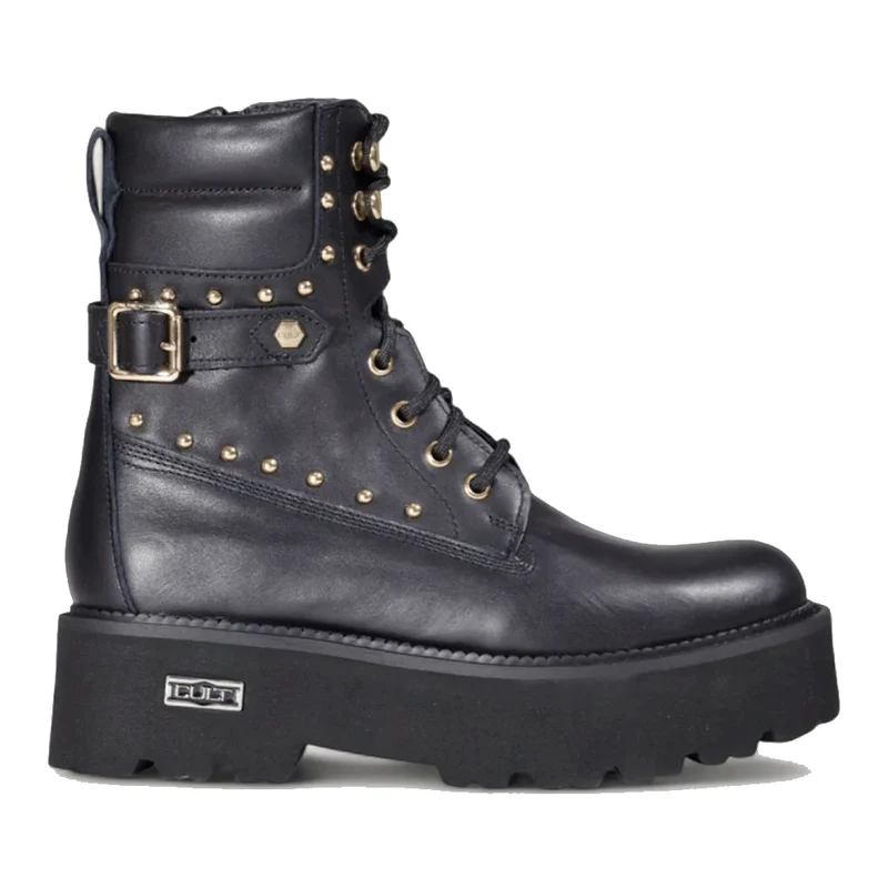 Scarpe Donna CULT Rocky 4641 Anfibi in Pelle Colore Black - Gold