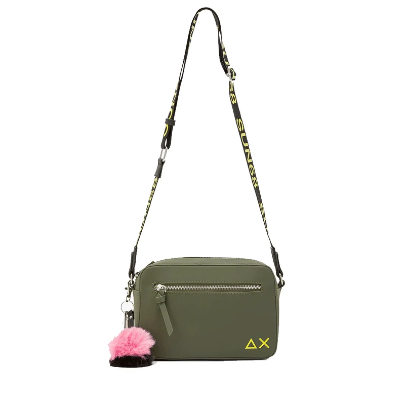 Borsa Donna a Tracolla SUN68 in Tessuto Militare Scuro - Z45269