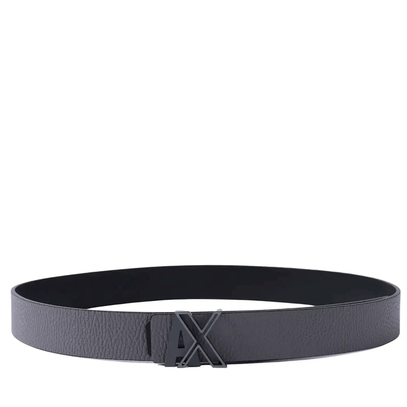 Cintura Uomo Reversibile in Pelle ARMANI EXCHANGE Colore Black - Dark Gull Gray