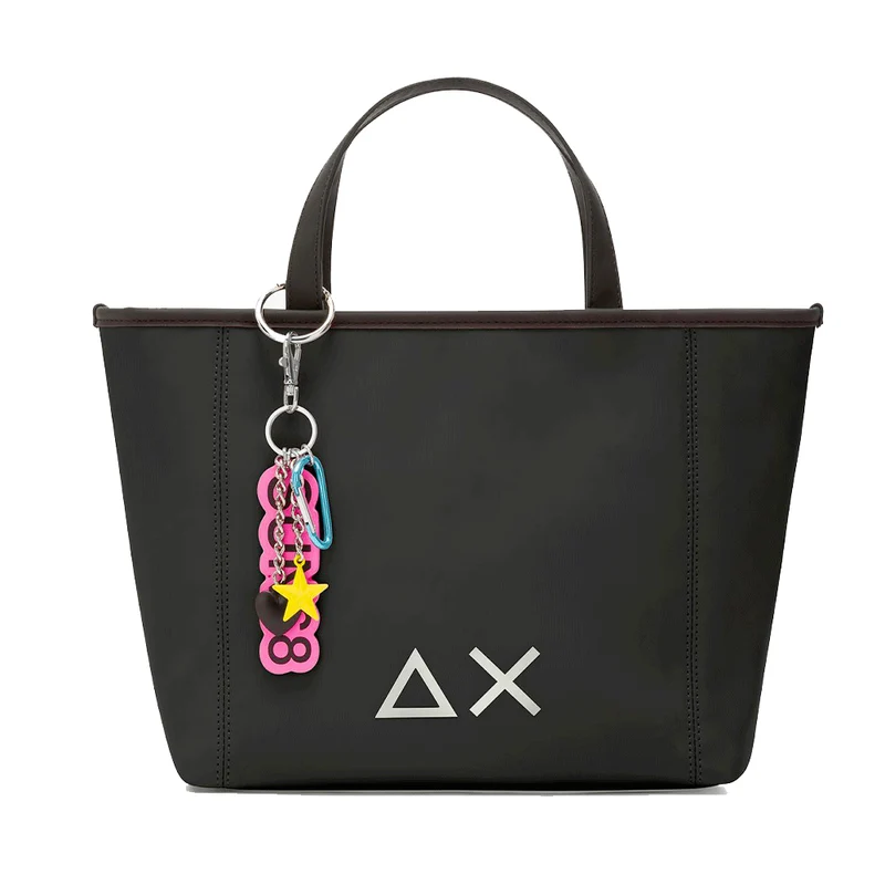Borsa Donna a Mano SUN68 linea Jacqueline Bag Small in Tessuto Nero - Z45261