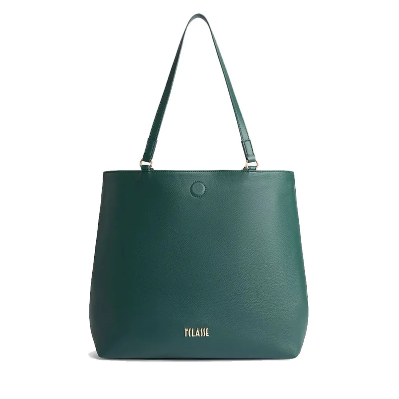 Shopping Bag Reversibile 1A Classe Alviero Martini linea Soft Twist Verde e Geo Classic LE28