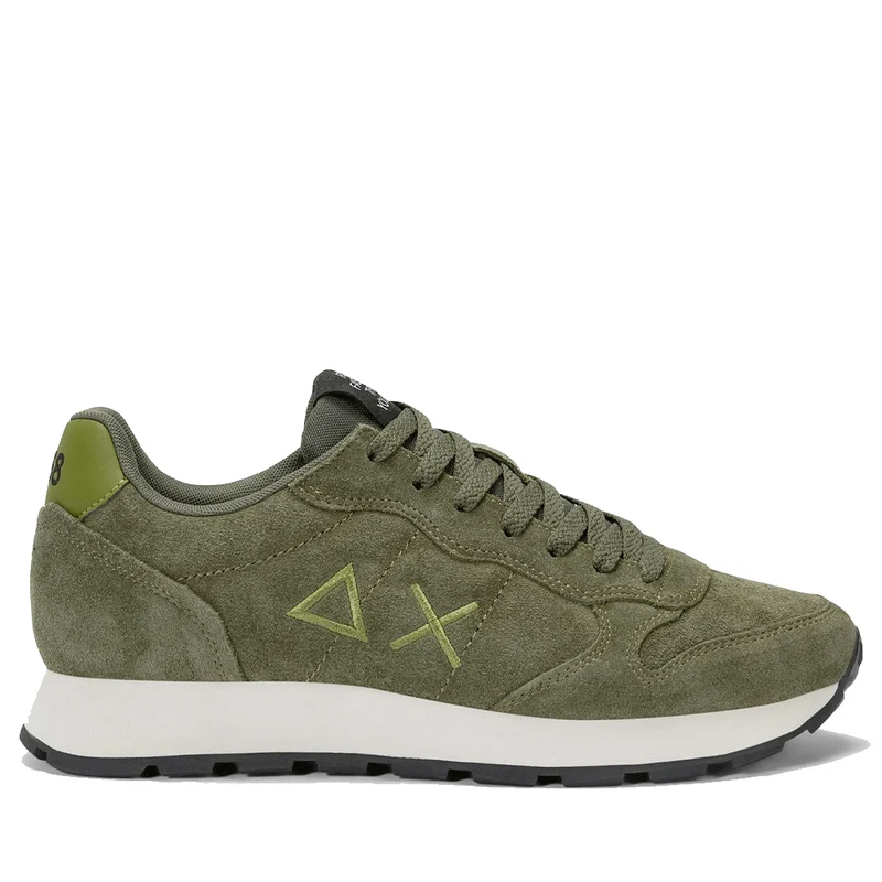 Scarpe Uomo Sun68 Sneakers Tom Suede Militare Scuro - Z45106