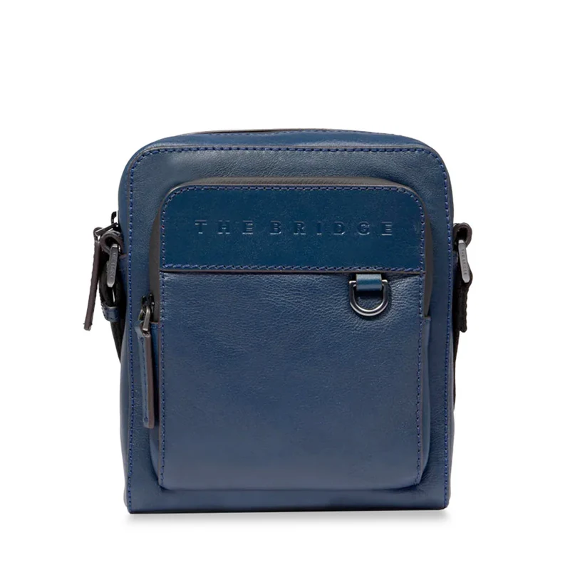 Borsello Uomo THE BRIDGE linea Damiano in Pelle Blu