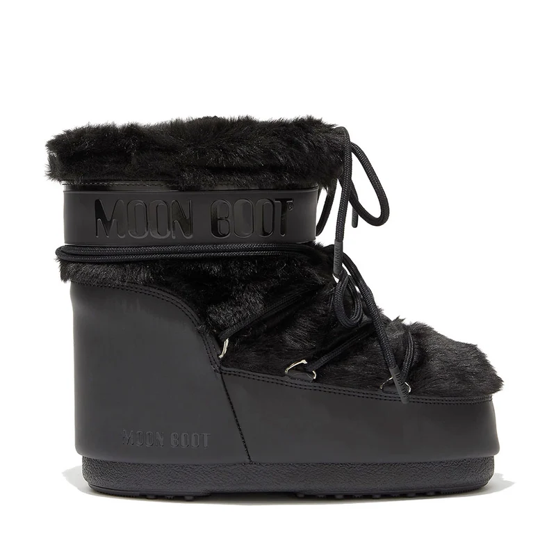 Stivali da Neve Donna MOON BOOT Icon Low Faux Fur Black