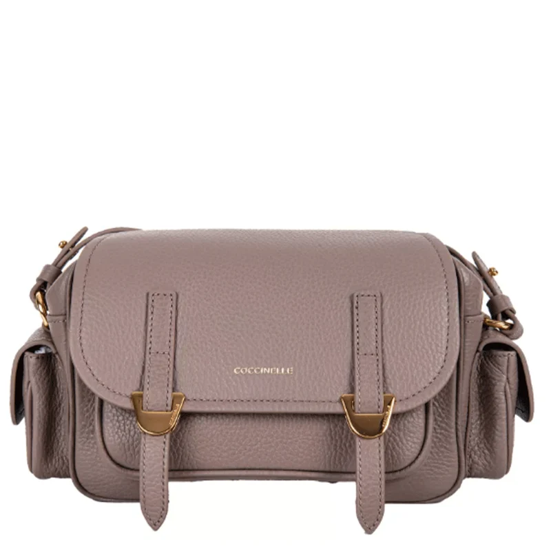 Borsa Donna a Tracolla COCCINELLE in Pelle Colore Warm Taupe linea Campus Small