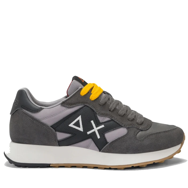 Scarpe Uomo Sun68 Sneakers Jaki Bicolor Grigio Scuro - Z45114