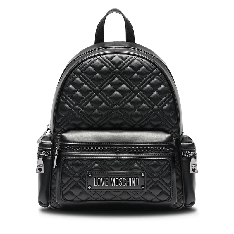 Zaino Donna Multitasche LOVE MOSCHINO linea Quilted colore Nero con Logo Canna di Fucile