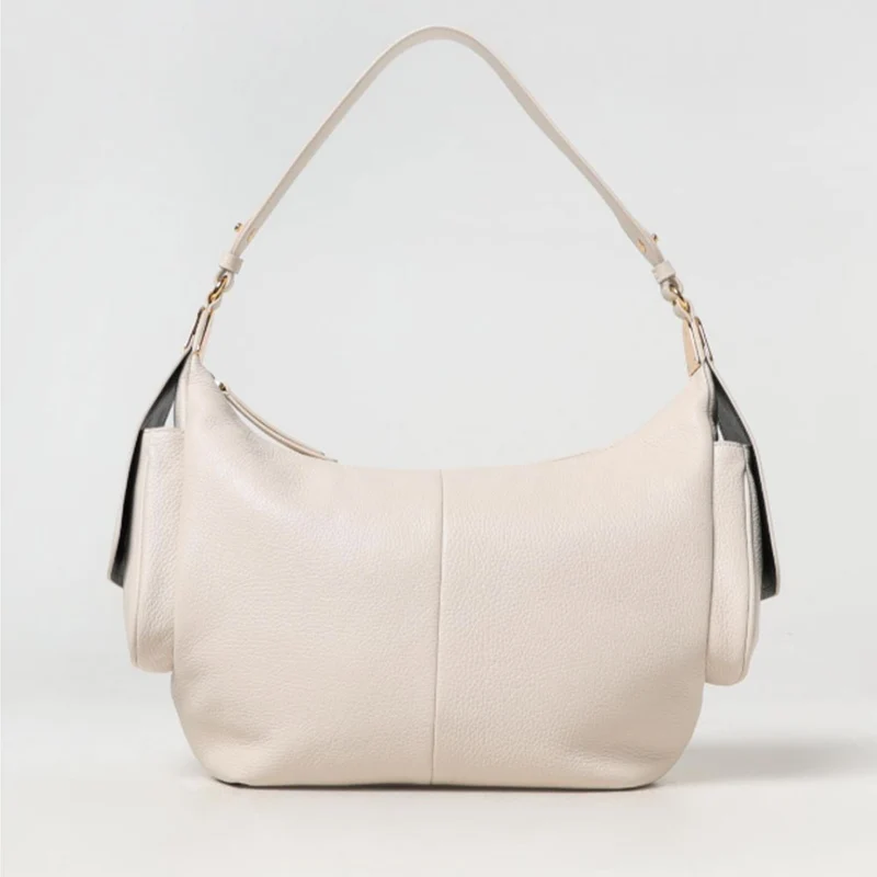 Borsa Donna a Spalla COCCINELLE in Pelle Colore Lambskin White linea Campus