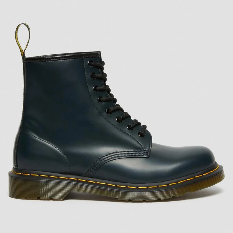 Scarpe DR. MARTENS Stivali linea 1460 in Pelle Blu Navy