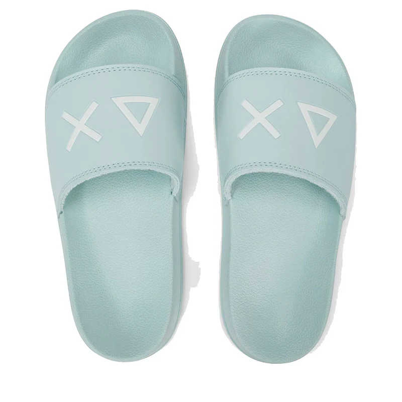 Ciabatte da Donna Sun68 Linea Slippers Logo Colore Verde Acqua- X36210