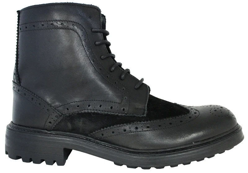 |ANFIBIO UOMO PELLE NERO|