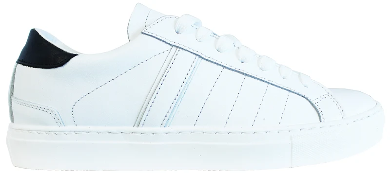 |SNEAKER UOMO PELLE BIANCA/NERA|