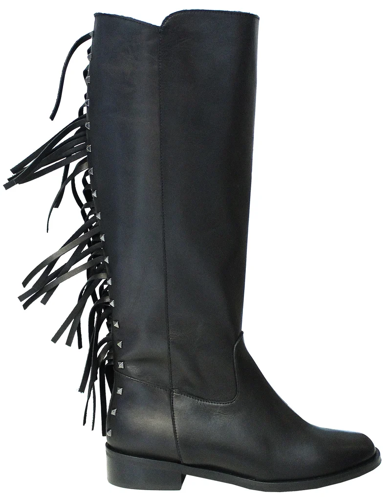 |STIVALE DONNA PELLE NERO|
