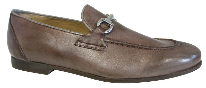 |ACS MOCASSINO UOMO MORSETTO PELLE TAUPE|
