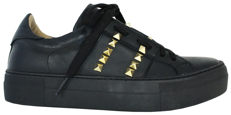 |SNEAKER DONNA PELLE NERA|