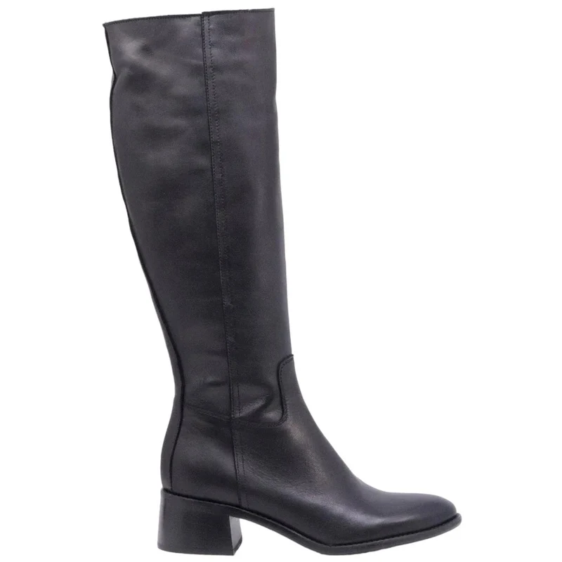 Stivale da donna Curiositè 2125 in pelle morbida di colore nero