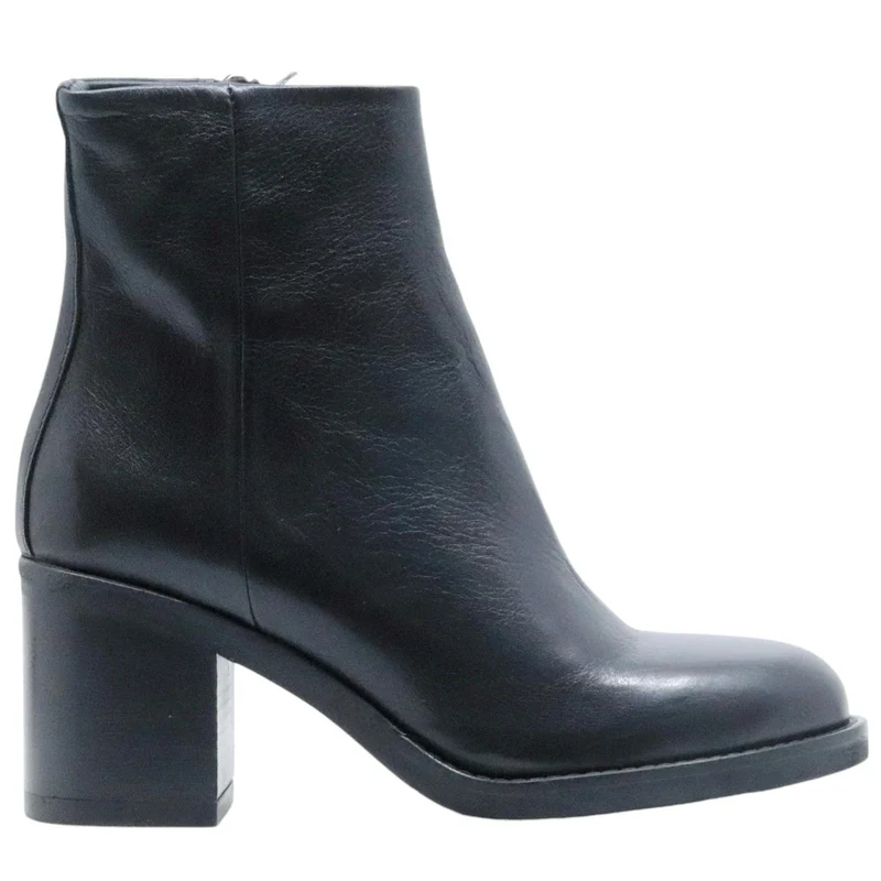 Stivaletto con tacco donna Curiositè 2648 in pelle nera