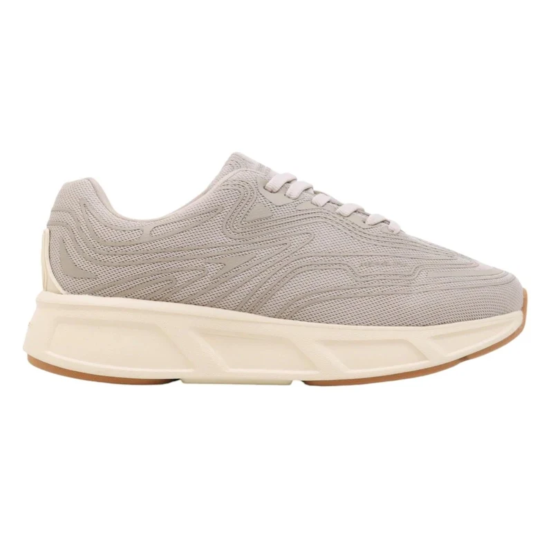 Sneaker Fessura Run #01 in tessuto grigio e beige