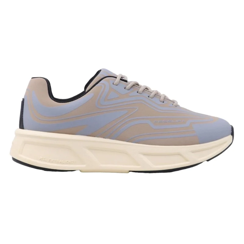 Sneaker donna Fessura Runflex #02 in nabuk sabbia e ice