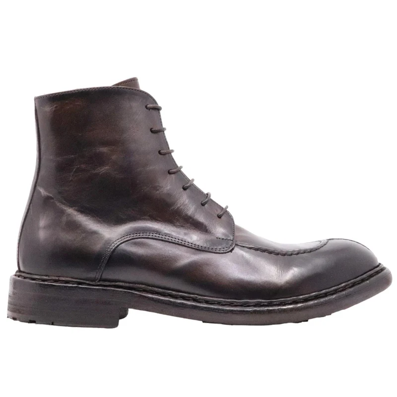 Stivaletto da uomo Crispiniano in pelle di colore marrone