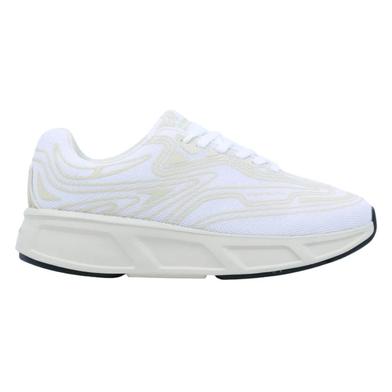 Sneaker Fessura Run #01 in tessuto bianco latte