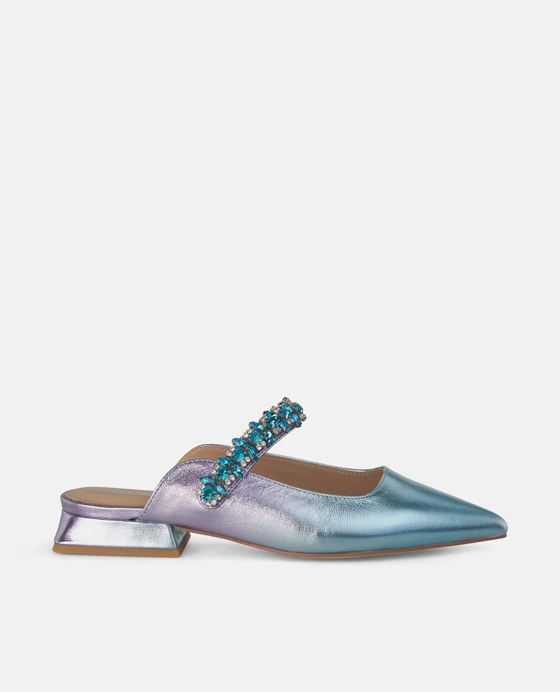 ZAPATO DESTALONADO TIRA PEDRERÍA