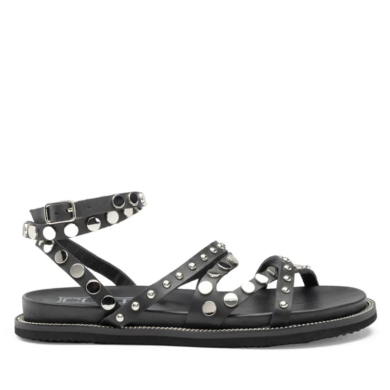 Sandali Donna CULT Roshelle 3886 in Pelle Colore Nera con Borchie Piatte