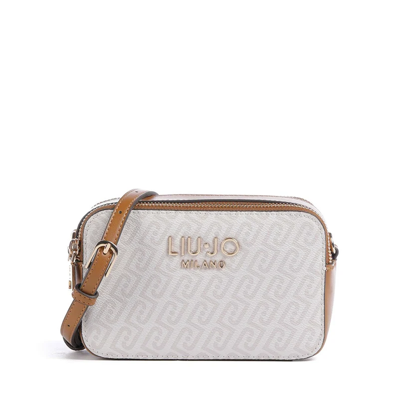 Borsa Donna a Tracolla Small LIU JO Better stampa Monogram Bianco