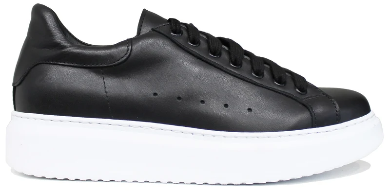 |SNEAKER UOMO PELLE NERA|