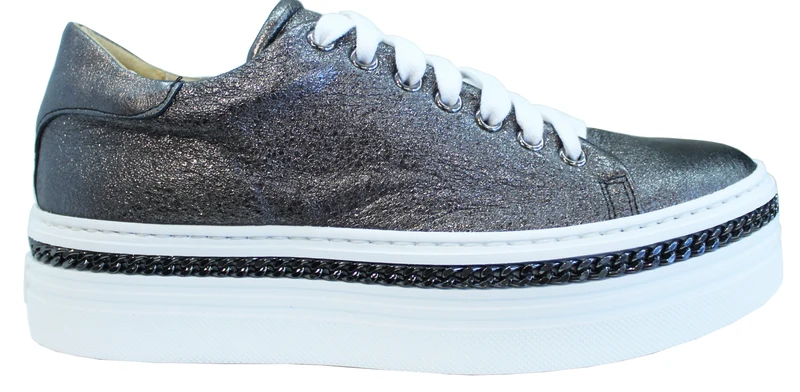 |SNEAKER DONNA GLITTER ARGENTO|