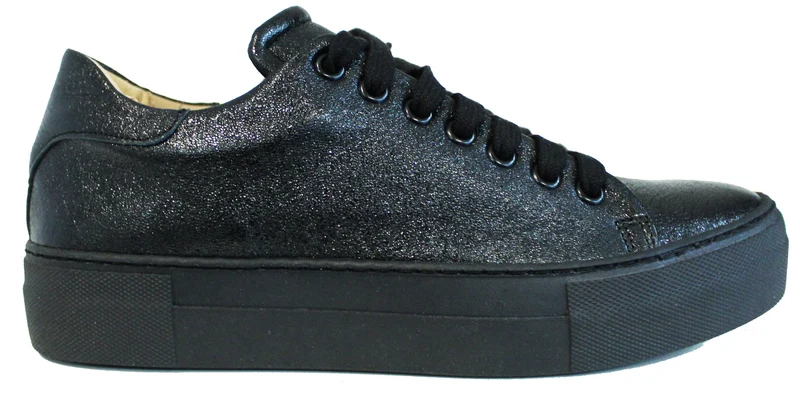 |SNEAKER DONNA PELLE NERO|