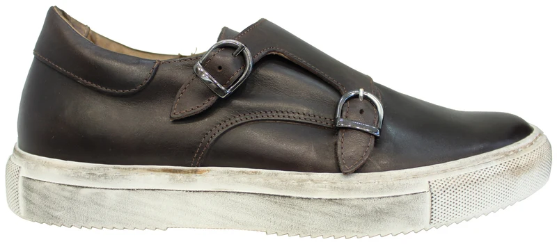 |SNEAKER UOMO PELLE MARRONE|