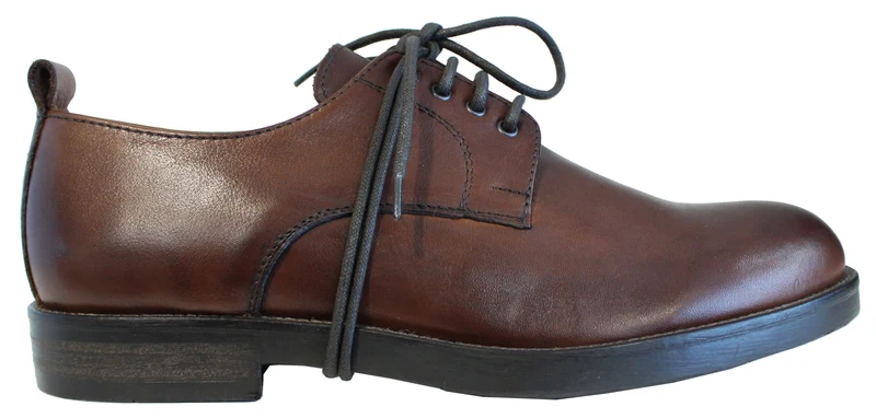 |DERBY UOMO PELLE MARRONE|