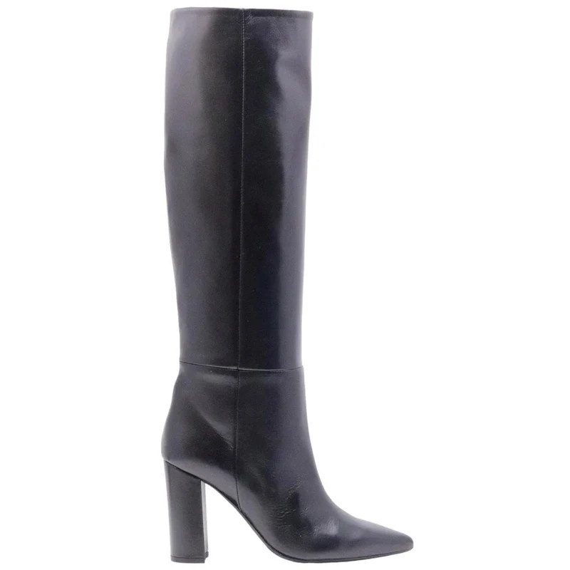 Stivale donna Anna F 9879 in pelle nappata di colore nero