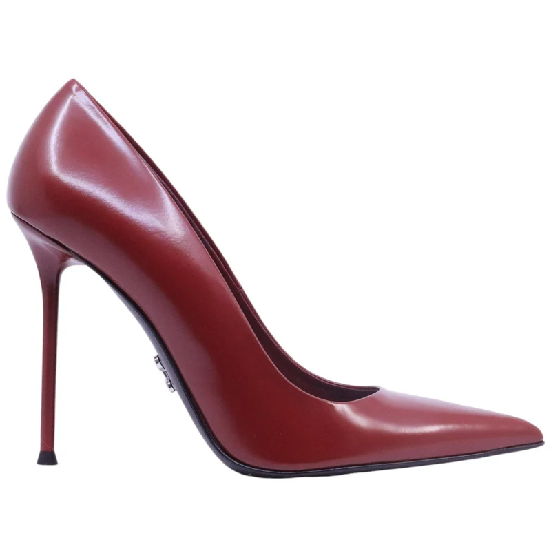 Décolleté donna Sergio Levantesi Ley 5 in pelle amarena