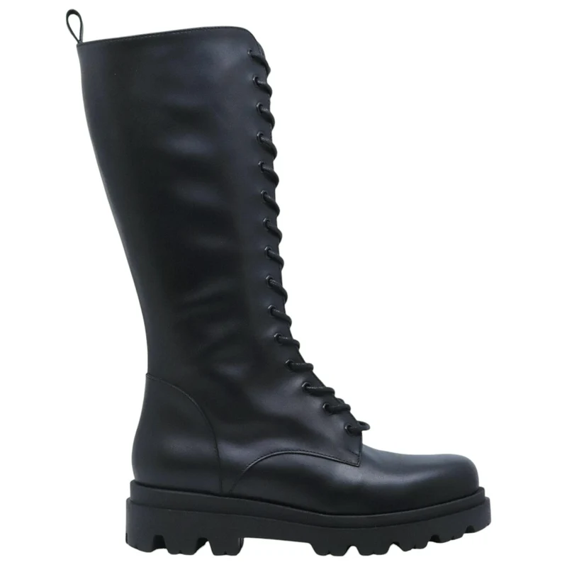 Stivale allacciato donna Ranyé BV34LX in pelle nera