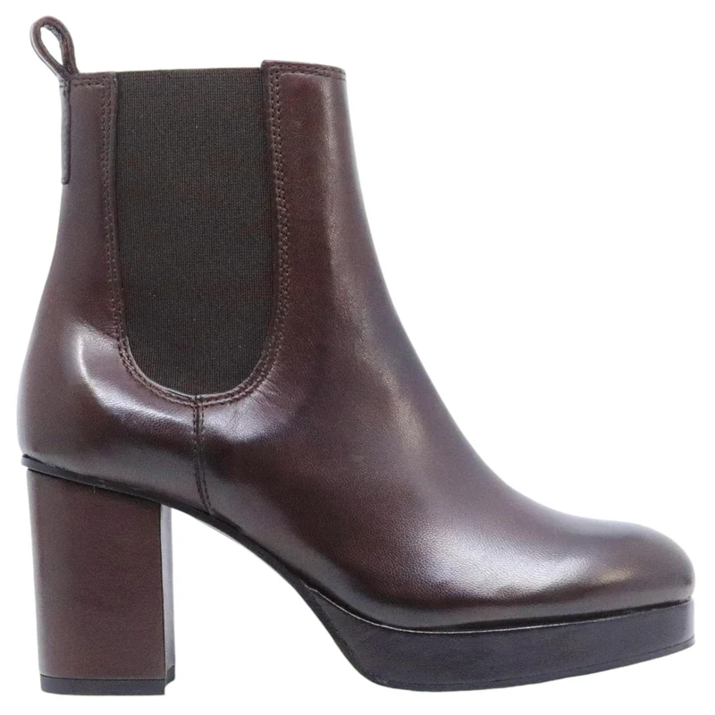 Chelsea donna con tacco Triver Flight 776 01 in pelle marrone