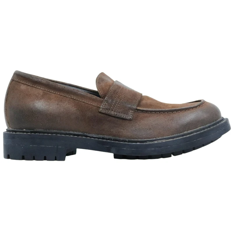 Mocassino uomo Moma 57406 in camoscio taupe marrone