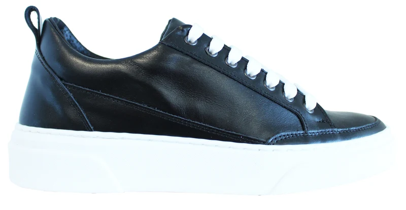 |SNEAKER UOMO PELLE NERA|