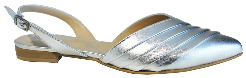 |BALLERINA DONNA PELLE ARGENTO|