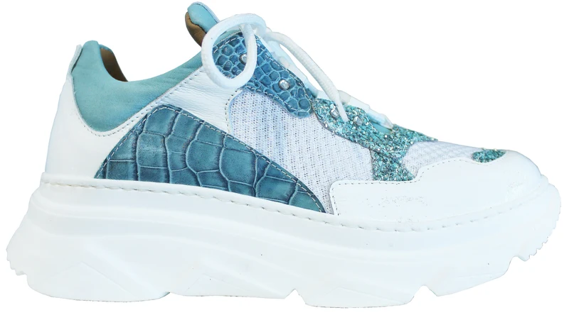 |SNEAKER DONNA PELLE ACQUA|