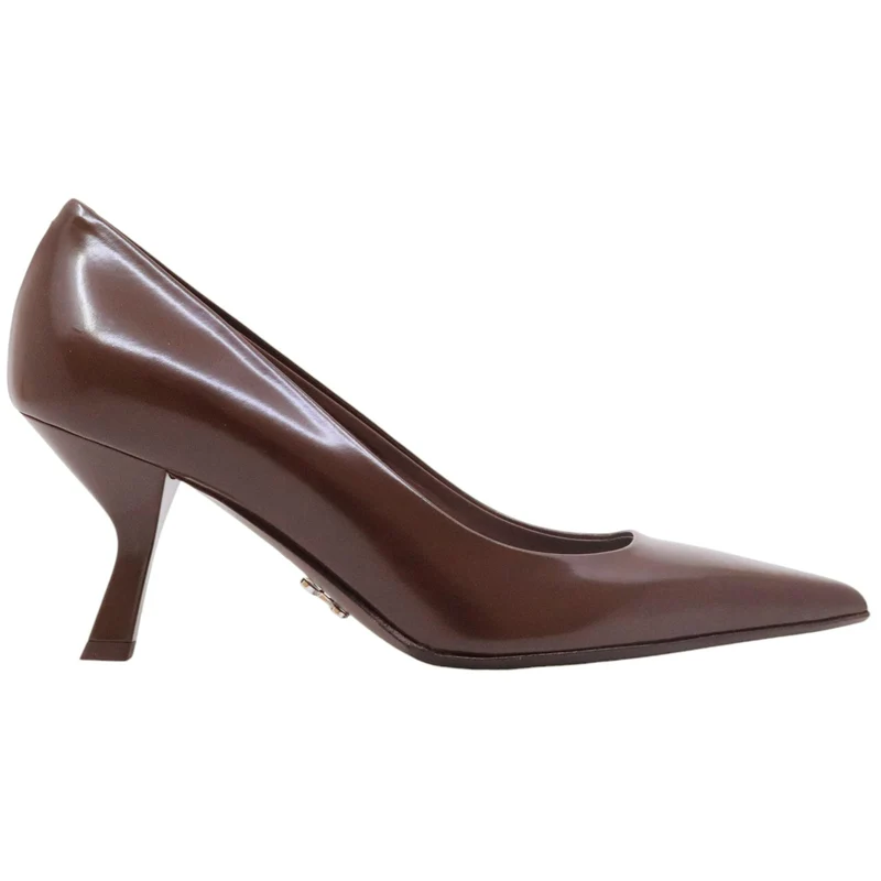 Décolleté donna Sergio Levantesi Kendra 5 in pelle cacao marrone