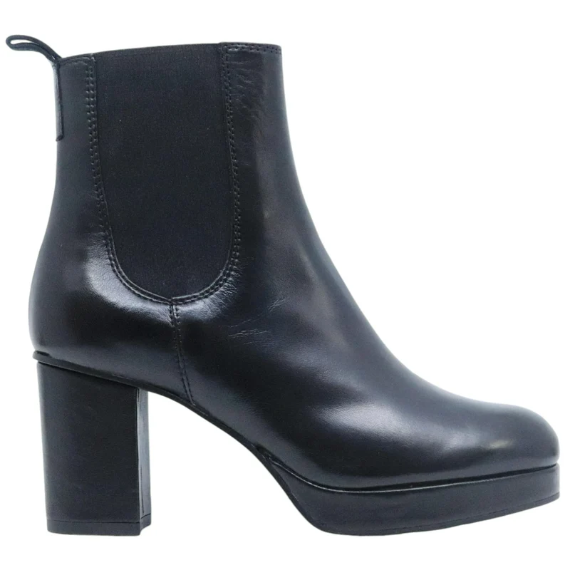 Chelsea donna con tacco Triver Flight 776 01 in pelle nera