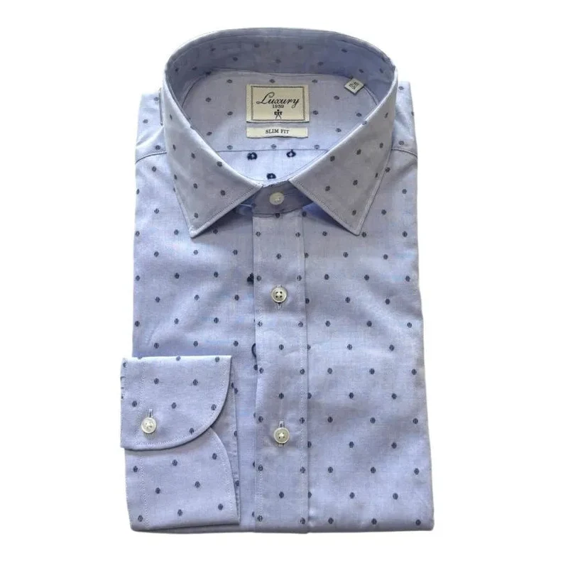 Camicia con taschino e motivo a pois