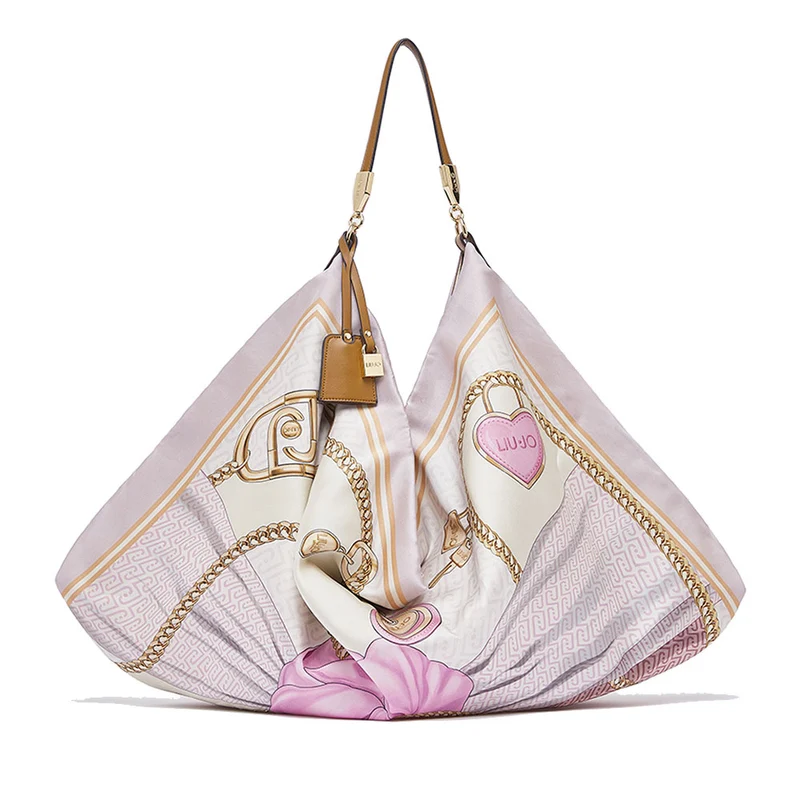 Borsa Foulard Donna LIU JO in Raso Stampato Rosa